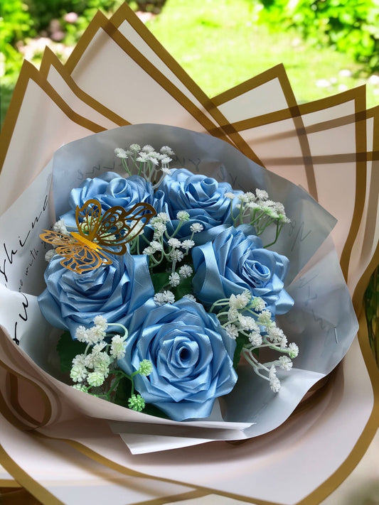 Bouquet de roses bleu 🩵