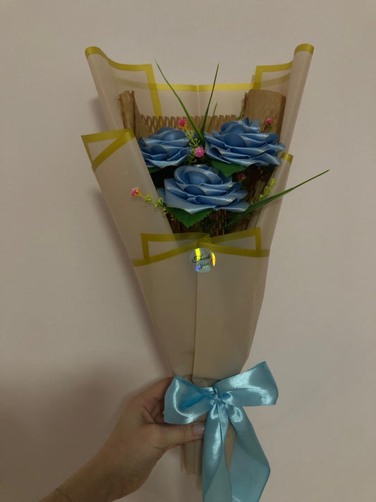 Bouquet de fleurs bleue