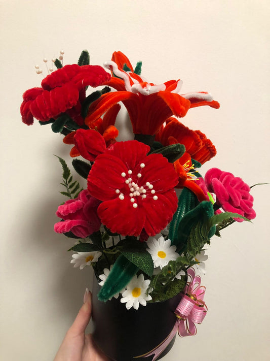 Pot de fleurs 🌹 rouge