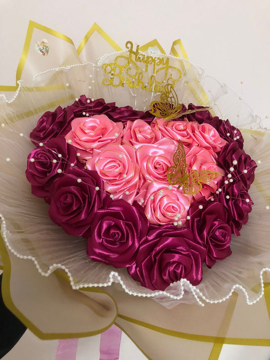 Grand bouquet forma cœur